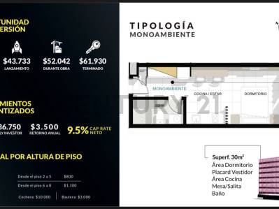 Foto 3 de Departamento en venta en Asunción · 30 m² · 1 dormitorio