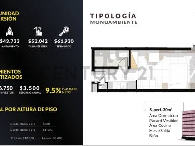 Foto 2 de Monoambiente en venta en Asunción · 30 m²