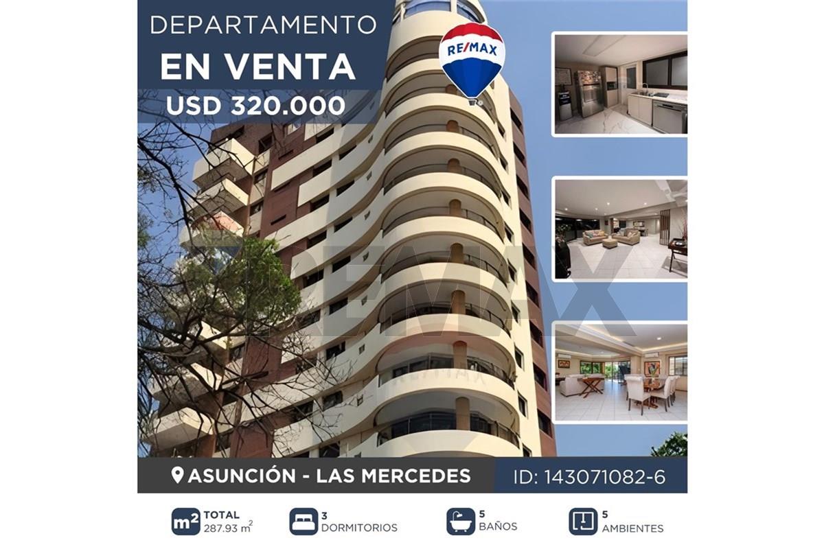 Departamento en venta en Asunción · 287 m² · 3 dormitorios